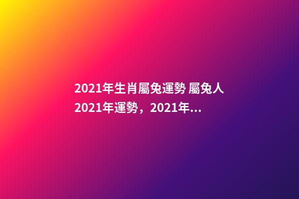 2021年生肖屬兔運勢 屬兔人2021年運勢，2021年生肖兔運勢解析-第1張-觀點-玄機派